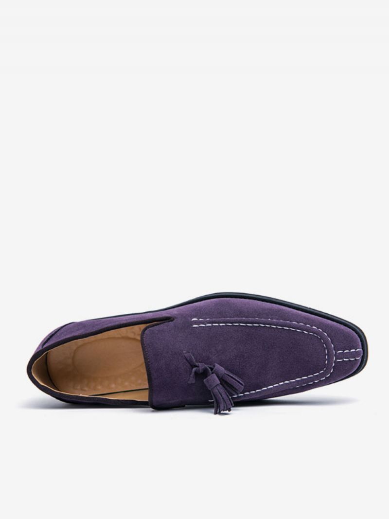 Loafer Sko Til Mænd Pu Læder Monk Strap Slip-on Prom Festsko - Lilla